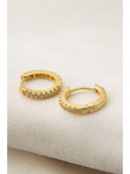 Lodie Silver Srebrne kolczyki-kreole z cyrkoniami rozmiar: onesize. Szare kolczyki damskie Lodie Silver, z cyrkonią, srebrne. Za 56.95 zł.