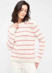 Damski Sweter Mustang Style Silas Pink Stripe French Riviera 1016174 12724. Różowe swetry klasyczne damskie Mustang, s, bez kołnierzyka. Za 129.99 zł.