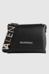 VALENTINO Torebka czarna Alexia Satchel SS26. Czarne listonoszki damskie Valentino by Mario Valentino, bez wzorów, bez dodatków. W wyprzedaży za 315.99 zł.