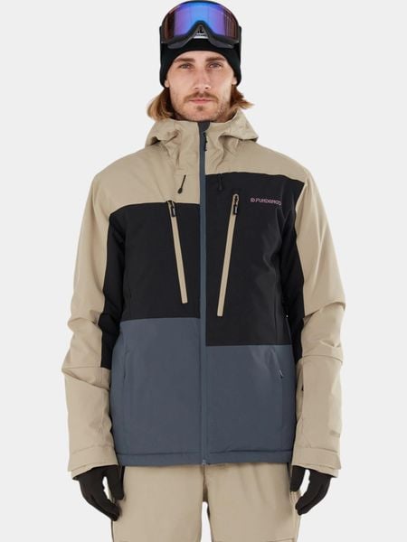 Kurtka Narciarska Męska Fundango Atlas Allmountain. Brązowe kurtki męskie Fundango, m, bez wzorów, z materiału, bez kaptura, narciarskie. Za 599.00 zł.