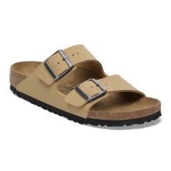 Klapki Birkenstock Arizona Bs Birko-Flor Nubuk 1029170 beżowy. Brązowe klapki i japonki męskie z nubiku. Za 585.80 zł.