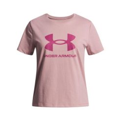 Koszulka dla dzieci Under Armour Big Logo. Czerwone koszulki dziewczęce Under Armour, bez wzorów, z bawełny, bez ramiączek. Za 151.50 zł.