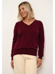 Just Cashmere Kaszmirowy sweter "Nora" w kolorze bordowym rozmiar: XXL. Czerwone swetry klasyczne damskie Just Cashmere, xxl, z kaszmiru, bez kołnierzyka. Za 419.95 zł.