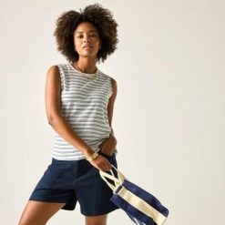 Damski top bez rękawów Fariene Cotton. Białe topy damskie Regatta, m, bez wzorów, z bawełny, bez kołnierzyka. Za 99.99 zł.