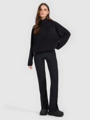 4F Legginsy z rozszerzanymi nogawkami damskie - czarne XS. Czarne legginsy damskie 4f, xs, bez wzorów, z dzianiny. Za 129.99 zł.