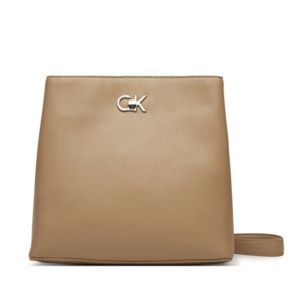 Torebka Calvin Klein. Brązowe listonoszki damskie CALVIN KLEIN, bez wzorów, bez dodatków. Za 329.99 zł.