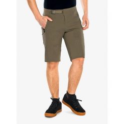 Szorty rowerowe męskie Fox Flexair Short. Zielone szorty męskie FOX, bez wzorów, sportowe. Za 424.99 zł.