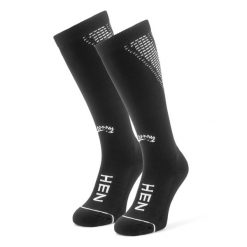 Skarpety uciskowe, 2 pary – Skarpety sportowe – Skarpety do biegania – czarne. Czarne skarpetki męskie HEN SPORTSGEAR, bez wzorów, z nylonu. Za 19.99 zł.