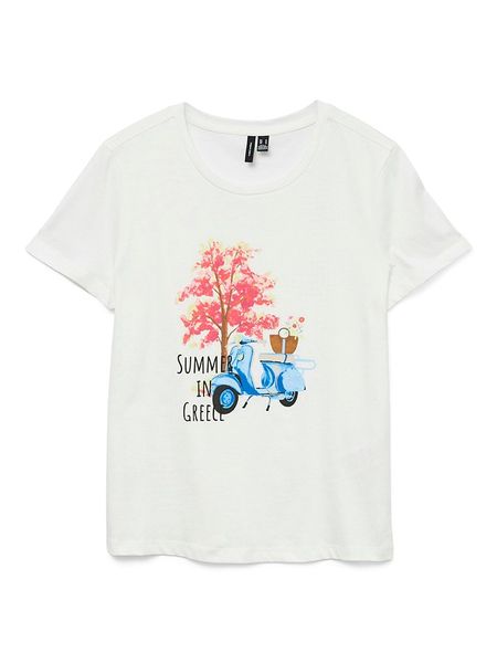 Vero Moda Koszulka w kolorze białym rozmiar: S. Białe bluzki damskie Vero Moda, s, bez wzorów, z bawełny, bez kołnierzyka. Za 52.30 zł.