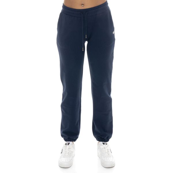 Bluza z bawełna z kieszenie na co dzień na siłownię. Niebieskie bluzy bez kaptura damskie LEONE 1947 APPAREL, z bawełny. W wyprzedaży za 101.80 zł.