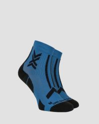 Skarpety unisex X-Socks TRAILRUN DISCOVER ANKLE MINERAL BLUE/X BLACK A016. Niebieskie skarpetki damskie X-Socks, bez wzorów, z włókna. Za 109.99 zł.