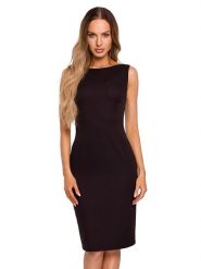 Made of emotion Sukienka w kolorze czarnym rozmiar: XXL. Czarne sukienki damskie Made Of Emotion, xxl, z aplikacjami, bez kołnierzyka, bez ramiączek, midi. Za 148.96 zł.
