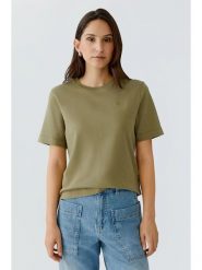 Oui Koszulka w kolorze khaki rozmiar: 34. Brązowe bluzki damskie Oui, bez wzorów, z bawełny, bez kołnierzyka. Za 56.99 zł.