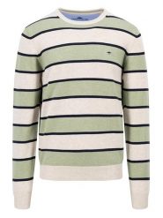 FYNCH-HATTON Sweter w kolorze kremowo-zielonym rozmiar: XXL. Brązowe swetry męskie Fynch-Hatton, xxl, bez wzorów, z bawełny, bez kołnierzyka. Za 108.99 zł.