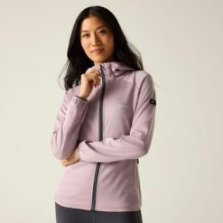 Damska bluza z kapturem i rozciągliwym zamkiem błyskawicznym Ferna Marl Midlayer. Czerwone bluzy z kapturem damskie Regatta, z materiału. W wyprzedaży za 169.99 zł.