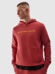 4F Bluza dresowa nierozpinana z kapturem męska - różowa L. Czerwone bluzy z kapturem męskie 4f, l, z bawełny. W wyprzedaży za 79.99 zł.