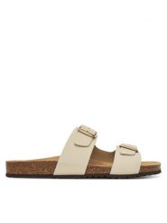 Geox Klapki Brionia D35LSL 00032 C1122 Écru. Klapki damskie Geox, bez wzorów, z nubiku, bez obcasa. Za 279.99 zł.