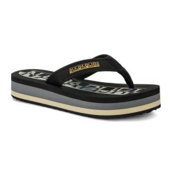 Klapki damskie Napapijri Stick. Czarne klapki damskie Napapijri, bez wzorów, bez obcasa. Za 119.99 zł.
