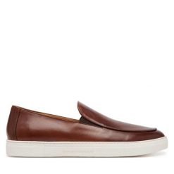 Półbuty Emporio Armani. Brązowe półbuty męskie Emporio Armani, bez zapięcia. Za 1,289.00 zł.