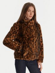 Guess Futro W5BL65 W3900 Brązowy Regular Fit. Brązowe futra damskie Guess, l. Za 959.99 zł.