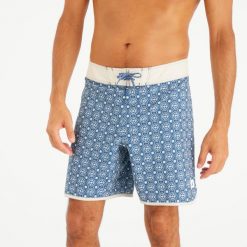 Spodenki surfingowe długie męskie Olaian 500 18" Surfingsun. Niebieskie kąpielówki męskie OLAIAN, m, bez wzorów, z elastanu. Za 79.99 zł.