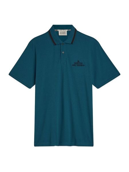 Scotch & Soda Koszulka polo w kolorze granatowym rozmiar: M. Niebieskie koszulki polo męskie Scotch & Soda, m, bez wzorów, z bawełny, bez ramiączek. Za 95.99 zł.