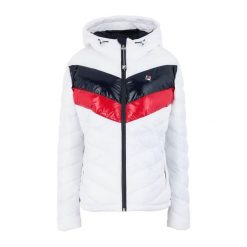 Kurtka narciarska damska Fila Open Box. Białe kurtki damskie Fila, s, bez wzorów, z poliesteru, bez kaptura, narciarskie. Za 564.00 zł.
