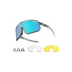 Okulary sportowe z polaryzacją i 3 wymiennymi soczewkami ROCKBROS. Brązowe okulary przeciwsłoneczne męskie ROCKBROS. Za 142.74 zł.