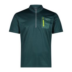 Koszulka męska turystyczna CMP 35N6827. Zielone t-shirty sportowe męskie CMP, m, z materiału, bez ramiączek, rowerowe. Za 198.65 zł.
