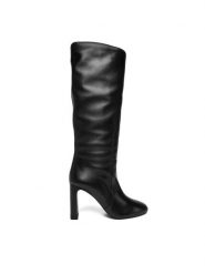 Stuart Weitzman Kozaki Babette Turbo SL545 Czarny. Czarne kozaki damskie Stuart Weitzman, ze skóry, bez obcasa, na słupku. Za 3,669.00 zł.