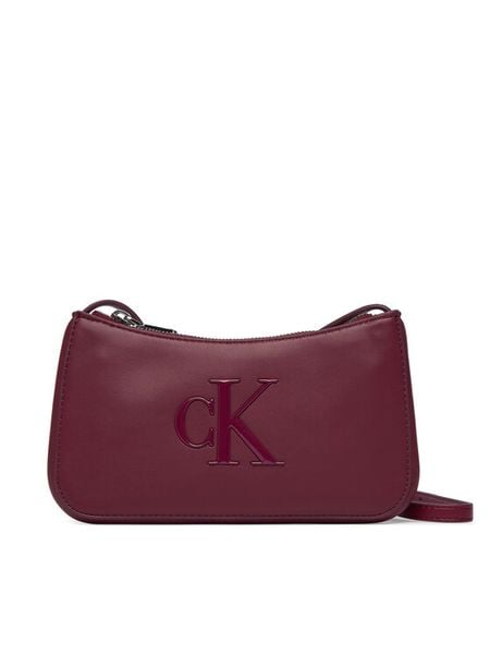 Calvin Klein Torebka Bold Ck Mini Bag LV04F1125G Bordowy. Czerwone torebki klasyczne damskie CALVIN KLEIN, bez wzorów, ze skóry, bez dodatków. Za 208.99 zł.
