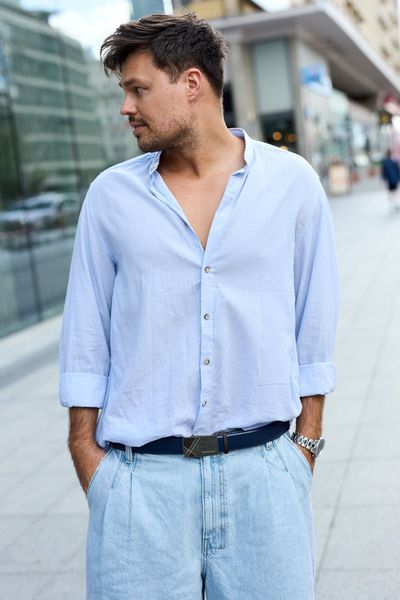 Pasek męski skórzany klamra automatyczna granatowy Beltimore A46 : Kolory - granatowy, Rozmiar pasków - r.130-145 cm. Niebieskie paski męskie bez wzorów, ze skóry, wizytowe. Za 64.99 zł.