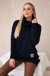 Sweter z golfem granatowy. Niebieskie golfy damskie KESI, l, bez wzorów, z elastanu, bez ramiączek. Za 175.65 zł.
