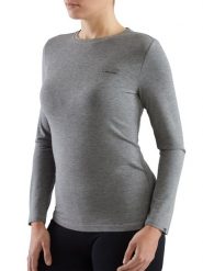 Koszulka longsleeve damska Viking Teres z przędzy bambusowej i wełny Merino. Szare t-shirty damskie VIKING, m, bez wzorów, z elastanu, bez kołnierzyka. Za 129.90 zł.