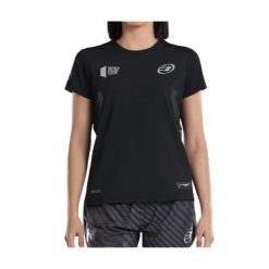 Koszulka Bullpadel Llama dla kobiet. Czarne t-shirty damskie bullpadel, xs, bez wzorów, z elastanu, bez kołnierzyka. Za 194.00 zł.