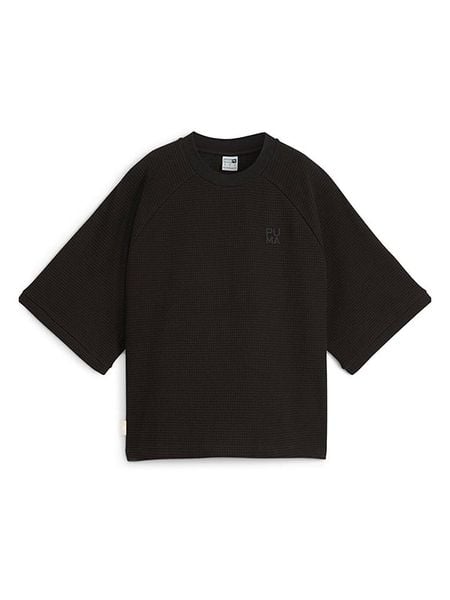 Puma Koszulka "Infuse" w kolorze czarnym rozmiar: L. Czarne bluzki damskie Puma, l, bez wzorów, bez kołnierzyka, bez ramiączek. Za 96.14 zł.