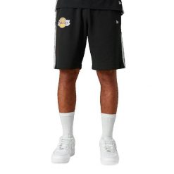 Krótki Los Angeles Lakers. Czarne szorty męskie New Era, bez wzorów, z bawełny. Za 242.65 zł.
