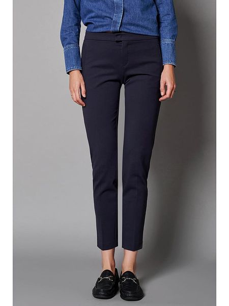 Rosner Spodnie w kolorze granatowym rozmiar: 46/L30. Niebieskie spodnie materiałowe damskie Rosner, bez wzorów, z materiału, z podwyższonym stanem. Za 191.88 zł.