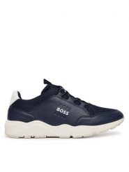 BOSS Sneakersy J52805 S Granatowy. Niebieskie buty sportowe chłopięce Boss, bez wzorów, z materiału, bez zapięcia. Za 759.99 zł.