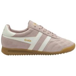 Damskie zamszowe buty sportowe Gola Stadium. Białe buty sportowe na co dzień damskie Gola, bez wzorów, z gumy, do piłki nożnej. Za 489.50 zł.