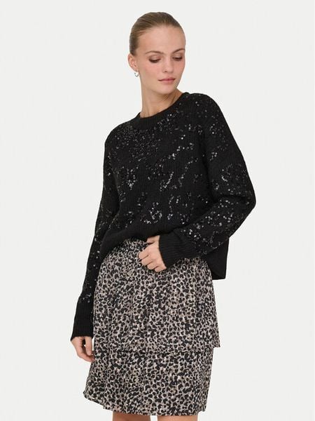 ONLY Sweter Alta 15353230 Czarny Regular Fit. Czarne swetry klasyczne damskie Only, l, z syntetyku, bez kołnierzyka. Za 169.99 zł.
