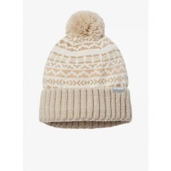Czapka zimowa Columbia Sweater Weather Pom Beanie - chalk madras. Białe czapki męskie Columbia. Za 86.99 zł.