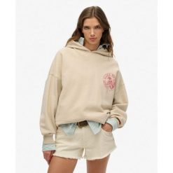 Damska bluza oversize z kapturem Superdry Lo-fi Outdoor. Szare bluzy z kapturem damskie Superdry., na zimę, l. Za 375.50 zł.