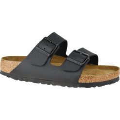 Klapki Birkenstock Arizona Bf Sfb 551251 czarne. Czarne klapki damskie bez wzorów, z materiału, bez obcasa, na platformie. Za 490.22 zł.