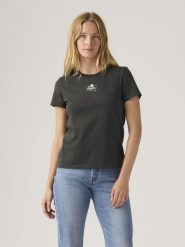 Levi's Koszulka w kolorze antracytowym rozmiar: S. Czarne bluzki damskie Levi's, s, bez wzorów, z bawełny, bez kołnierzyka. Za 73.95 zł.