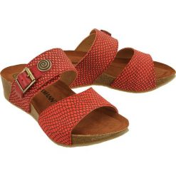 DR BRINKMANN 701186-4 rot, klapki profilaktyczne damskie. Klapki damskie Dr. Brinkmann, bez wzorów, bez obcasa. W wyprzedaży za 233.90 zł.