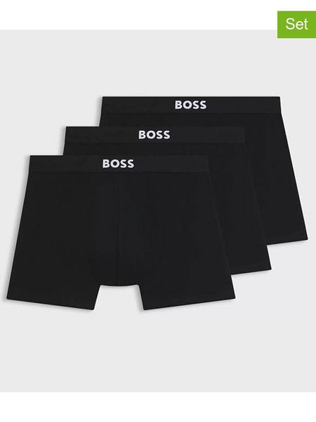 Hugo Boss Underwear Bokserki (3 pary) w kolorze czarnym rozmiar: L. Czarne bokserki męskie Hugo Boss Underwear, bez wzorów. Za 162.11 zł.