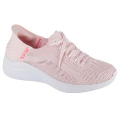 Buty do chodzenia damskie Skechers Slip-ins: Ultra Flex 3.0 Brilliant. Czerwone trampki i tenisówki damskie Skechers, bez wzorów, z materiału. Za 349.99 zł.