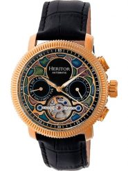 Heritor Zegarek automatyczny "Aura" w kolorze różowozłoto-czarnym rozmiar: onesize. Czarne, analogowe zegarki męskie Heritor, ze stali. Za 587.99 zł.