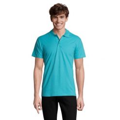 Męska Koszulka Polo Spring II. Zielone koszulki polo męskie SOL'S, m, bez wzorów, z bawełny, bez ramiączek. Za 88.99 zł.
